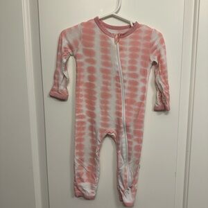 Kyte BABY Pink and White Tie-Dye Bodysuit